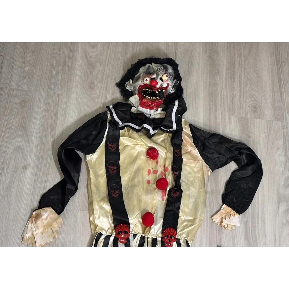 Slasher Clown Costume Child X-Large 14-16 Halloween Scary Creepy Evil Payaso